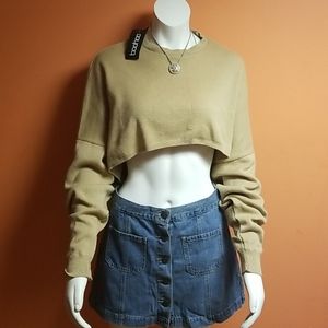 Oversize Jumper Crop Top